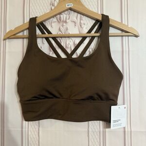 Lululemon Energy Longline Bra BWSL Brown Size 6 B-D Cups NWT $58